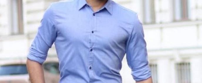 Light blue collared shirt